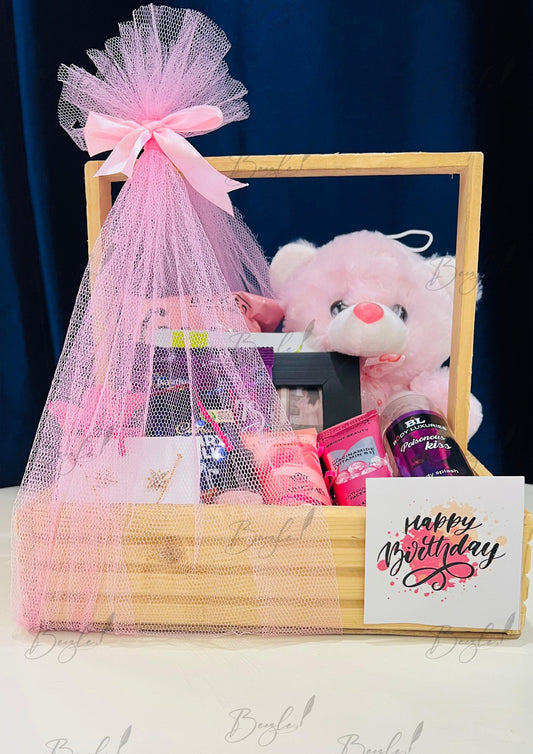 Pink Birthday Gift Basket | GB-142