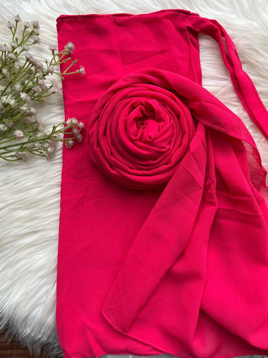 Hijab Naqab Set - Shocking Pink