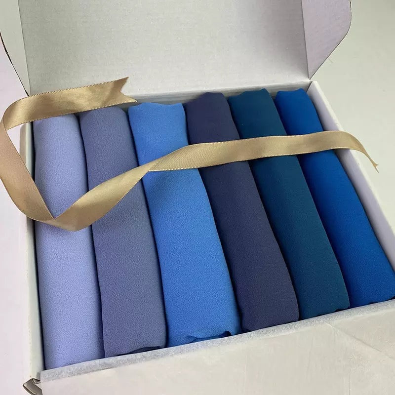 Georgette Hijab Box - Blue Moon